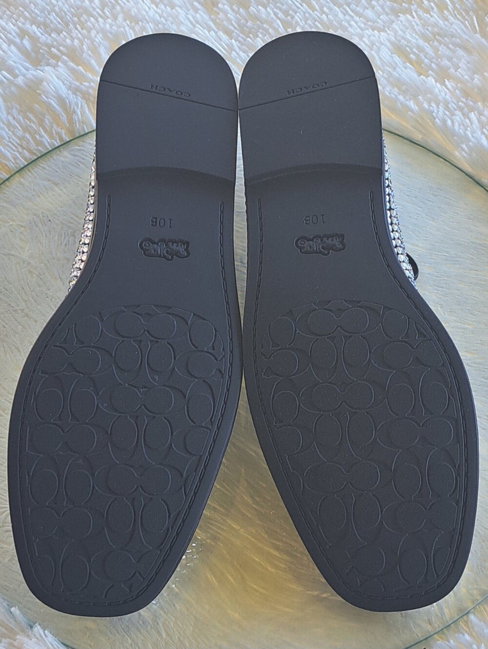 COACH Emilia Crystal Mary Jane Flats - Size 10 - Picture 10 of 10